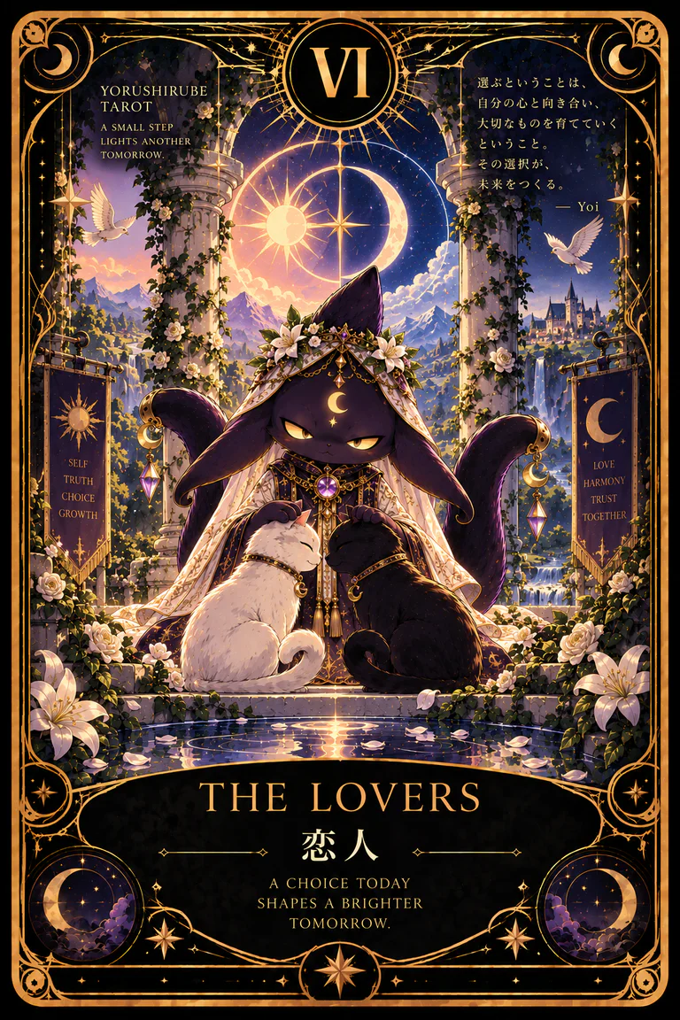 ヨルシルベのタロットカード：VI 恋人（THE LOVERS）