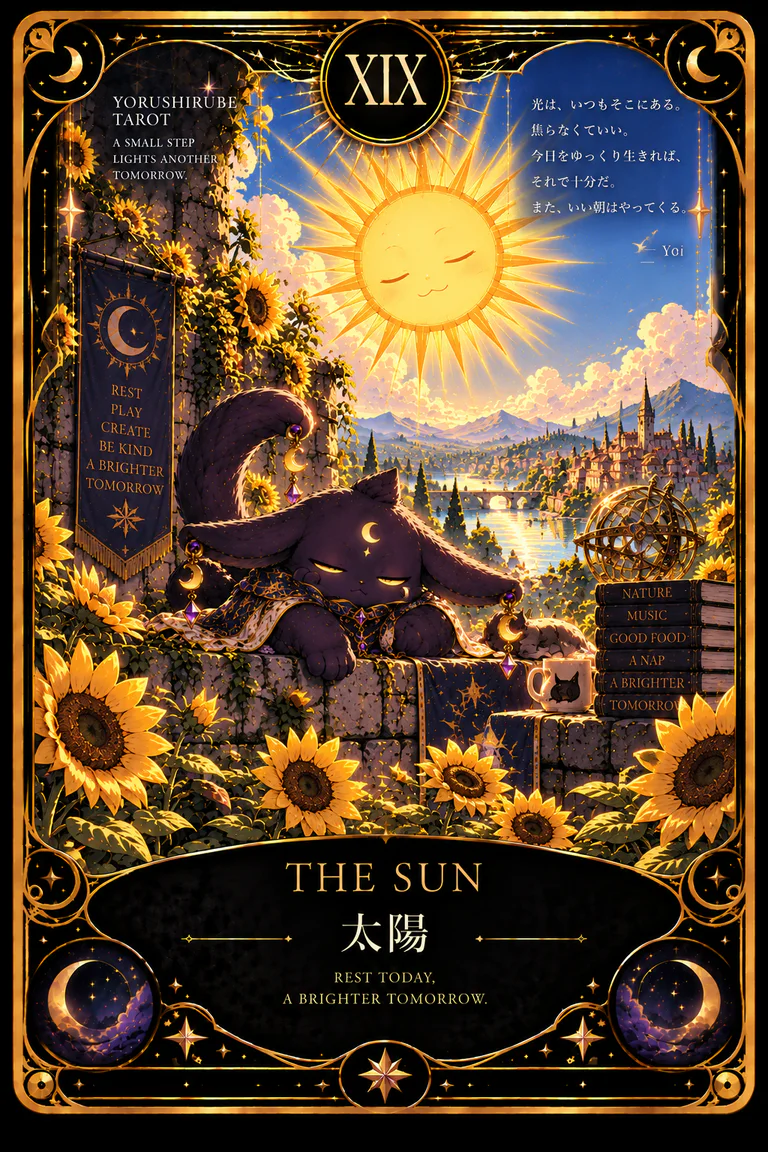 ヨルシルベのタロットカード：XIX 太陽（THE SUN）