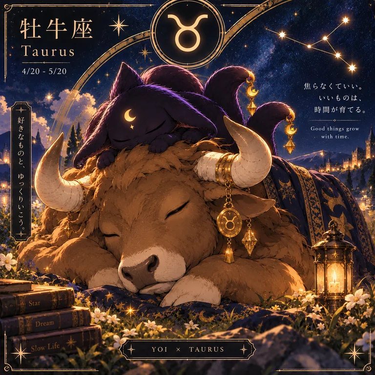 牡牛座とヨイの星座イラスト