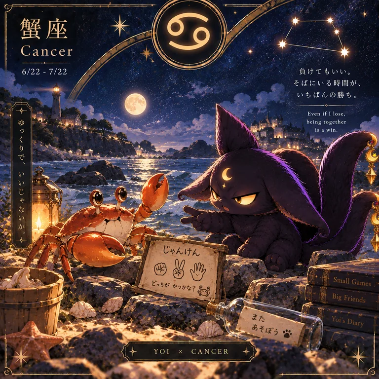 蟹座とヨイの星座イラスト