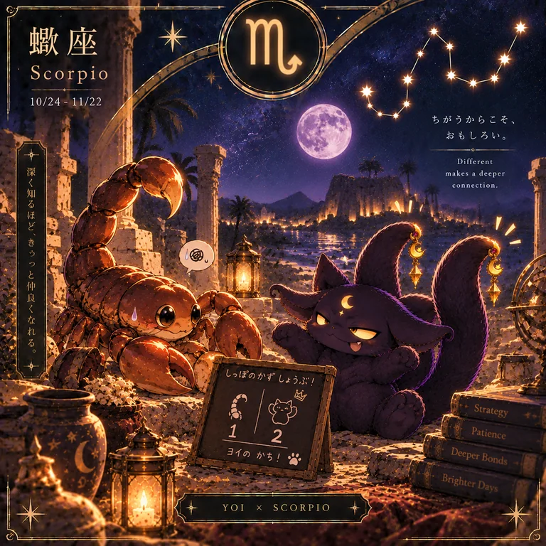蠍座とヨイの星座イラスト